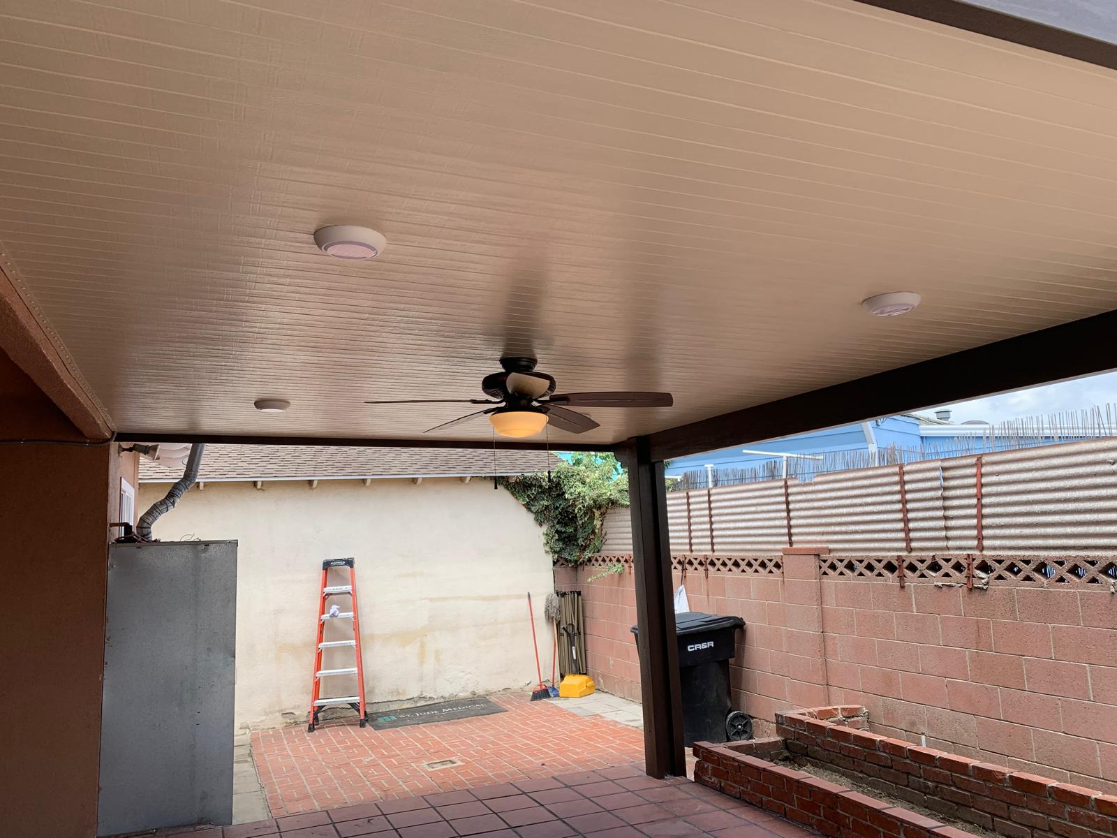 Solid aluminum patio cover
